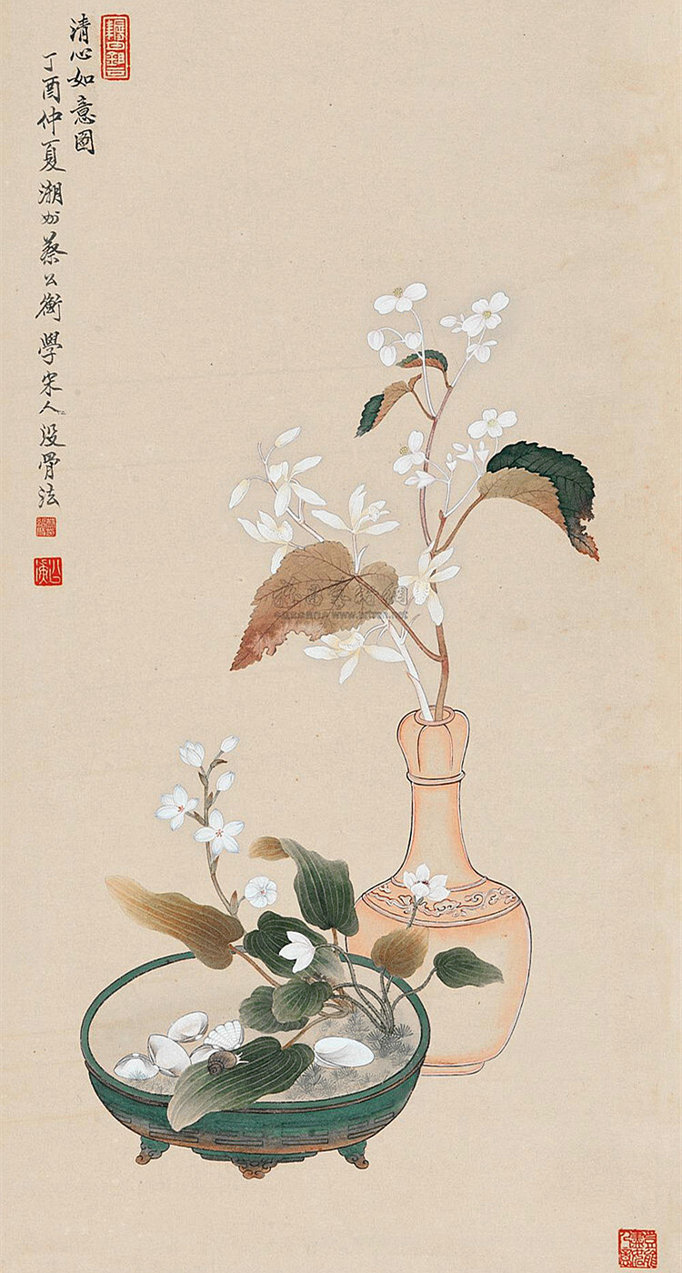 蔡公衡（1922-1978）：近现代画家，字木量，号绍度，广东揭阳人。毕业于南中美术学院及岭南艺苑。山水承岭南画派创始人高剑父真传：花鸟虫兽则得赵少昂、赵祟正两先生指授，有“全能画家”、“香港画坛一巨擎”等盛誉。其人品高洁，“发扬真艺，弘扬国粹”。让世界了解中国和中国文化艺术，为此做出了不懈的努力和贡献，获得了中外无数的美誉。蔡公衡之画，除了尽得中国传统笔墨画与岭南派之精华外，更集唐宋国画名家优点于一身，专心钻研，追求传统的画技和画论做到了登峰造极，故成为别树一格之名家。