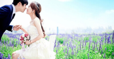 浪漫唯美个性优雅梦幻婚纱温馨韩式婚纱照新娘