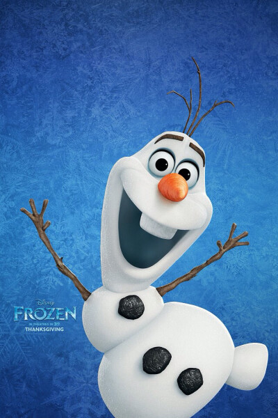 Olaf Frozen 冰雪奇缘 学宝 蓝色 壁纸