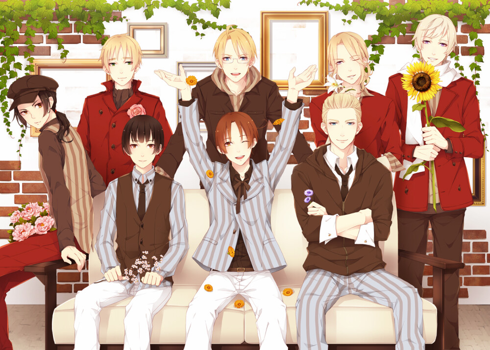 黑塔利亚 APH Axis Powers- Hetalia 中/国 日/本 北/意/大/利 德/国 英/国 美/国 法/国 俄/罗/斯 G8