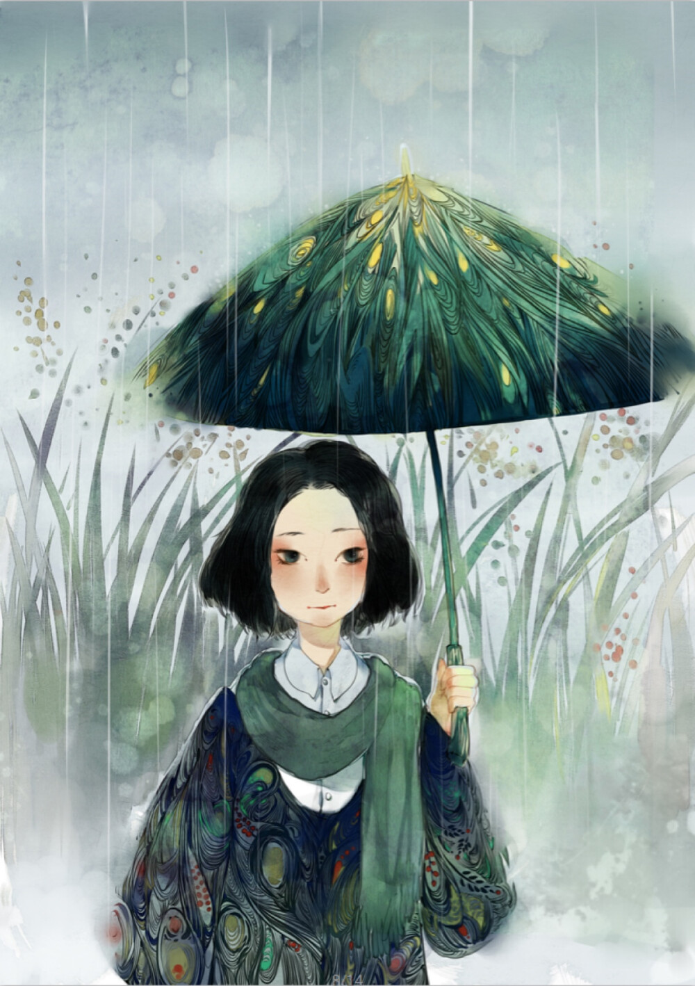 雨中