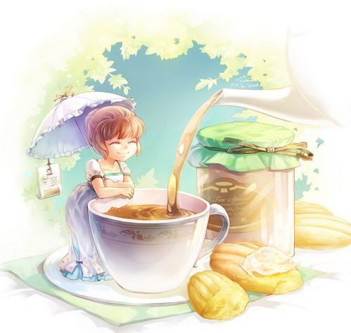 韩国女插画师Mushstone作品 Milk tea jam