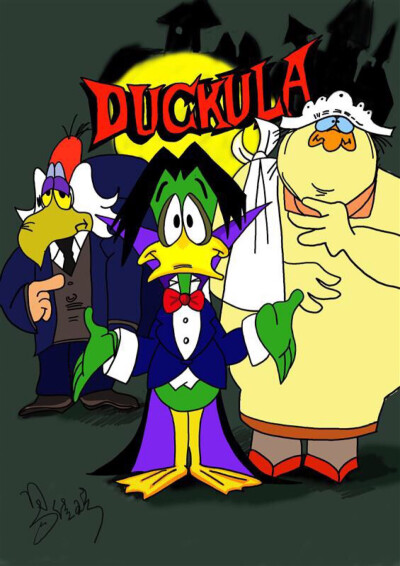 #忘不了儿时的动画#《怪鸭历险记》Duckula！又可怕又好笑啊