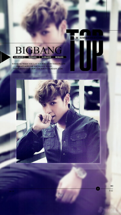 TOP#崔胜贤#bigbang#原创高清手机壁纸#微博:SUMMER_NICKYCOM原创#iPhone#安卓#锁屏#桌面#黑白壁纸