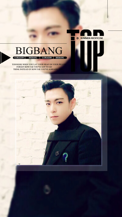 TOP#崔胜贤#bigbang#原创高清手机壁纸#微博:SUMMER_NICKYCOM原创#iPhone#安卓#锁屏#桌面#黑白壁纸