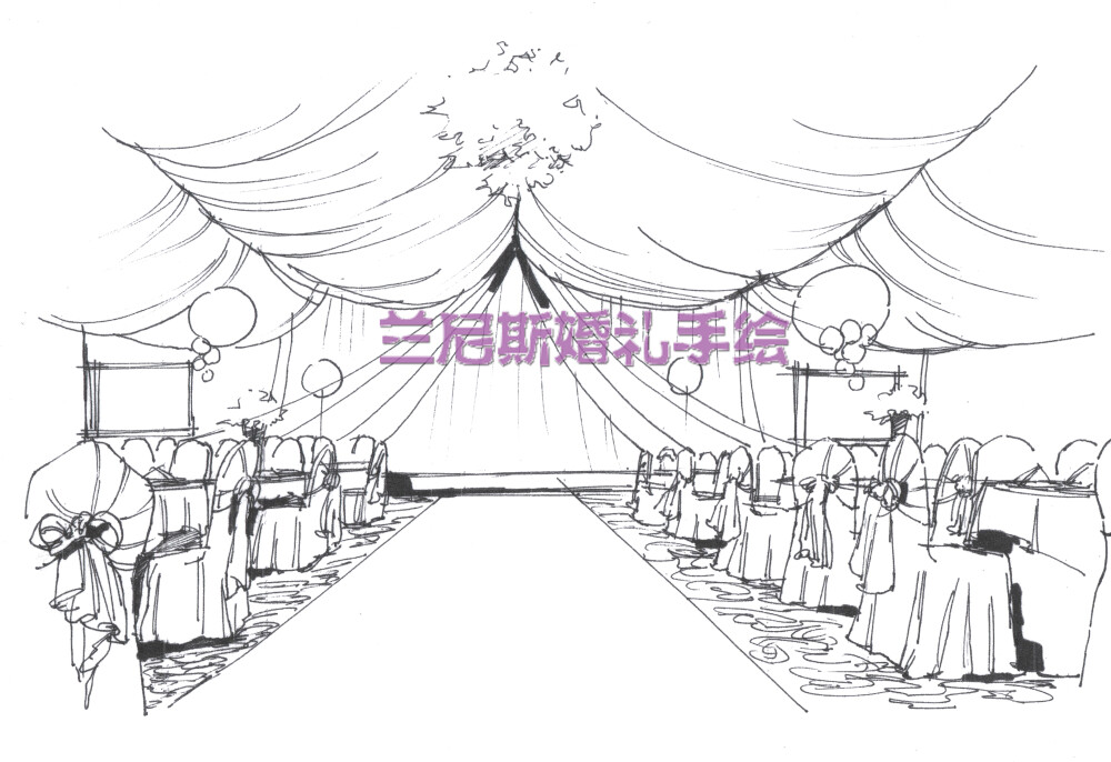 婚礼手绘——宴会厅