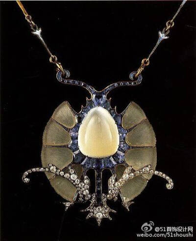 法国新艺术珠宝大师 Rene Lalique 珠宝设计作品。