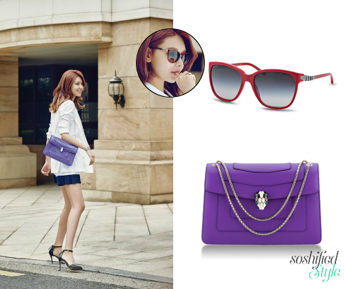 Bvlgari: ‘Serpenti Forever’ Bag @ bulgari.com (Price upon application) ‘Serpenti’ Sunglasses @ bulgari.com (Price upon application)