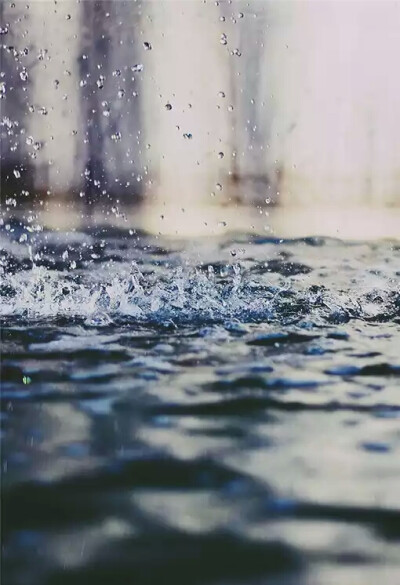 下雨了，，，雨下在水堆里面，~~ —风景壁纸，