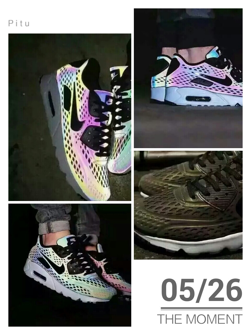 NikeAir Max90 uitre Moire QS 彩虹 777427-200变色龙 36-44