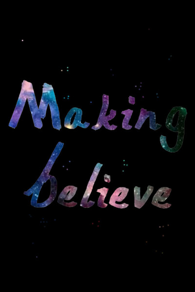 PS原创 星空字 黑底 Makingbelieve