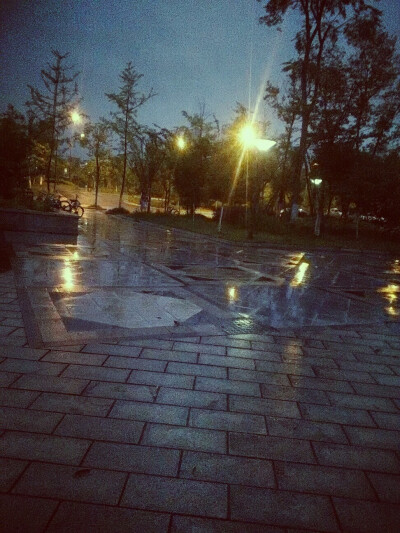 雨后的成都大学