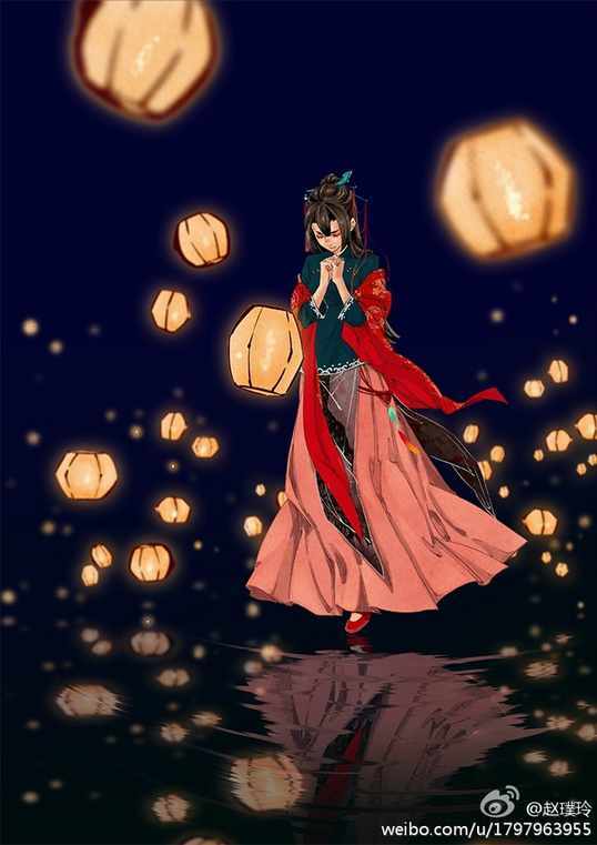 古风 孔明灯