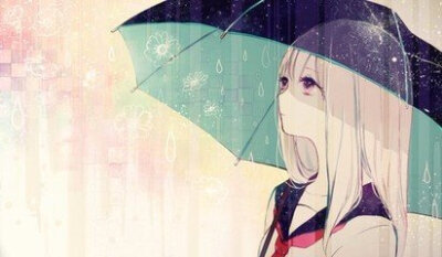 雨伞 女孩 雨景