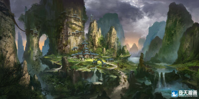 游戏场景 概念场景 场景设计 中国风场景 自然场景 场景技法 场景设计