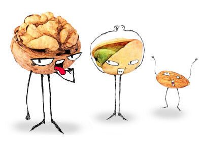 角色设计--为干果包装设计的卡通元素