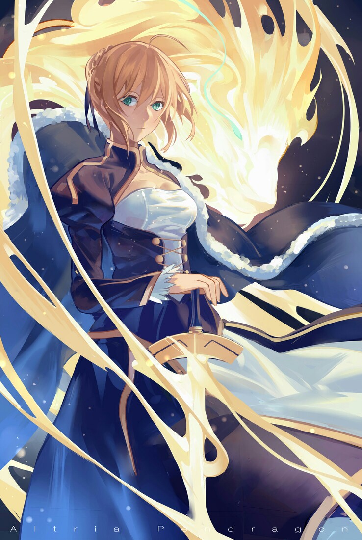 FATEシリーズの Fate/Zero Fate/staynight saber p站 pixiv 动漫 壁纸 头像 插画 次元 同人 原创 *远坂凛 间桐樱 [命运之夜-零] 画师：Nori_伪睿山紫菜