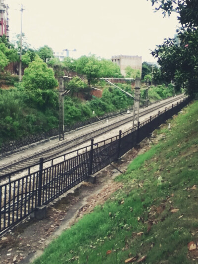 学校后山的铁路