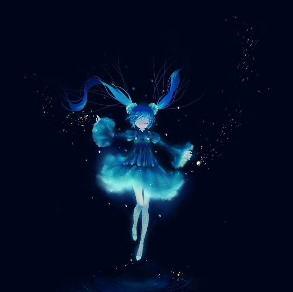 蓝色系 初音 动漫