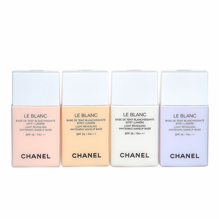 CHANEL 美白光彩防护妆前乳 SPF 30/PA +++，轻薄，适合夏天，重点是七色会好多，不过不能遮瑕，紫色最白，可以自行选择~