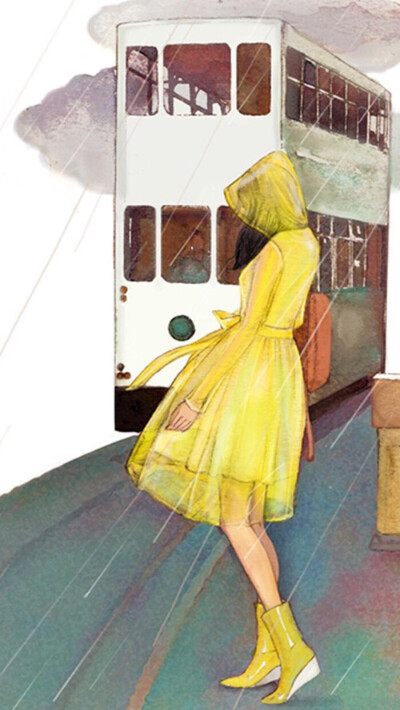 iphone壁纸 平铺 解锁#下雨了#