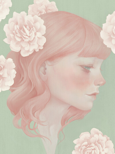 Hsiao Ron Cheng（郑晓嵘），1986年出生在台湾的插画艺术家。她的作品灰色温柔，充满着怪诞的想法，画面使用色轻柔，用明亮色填满画面给予满满地夏天ice cream的味道。