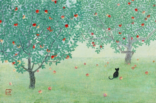 一只猫眼中的世界……日本插画师Mikiko Noji 野地美树子的治愈系小画。