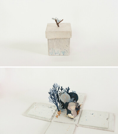 「我喜欢你是寂静的｜I like for you to be still」手工书.手工艺术家卜卜的纸书/ Handmade Books. Pochiko's paper books.