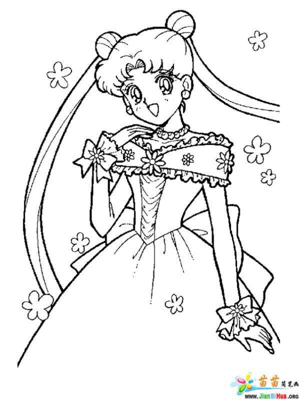 动漫 美少女战士 简笔画