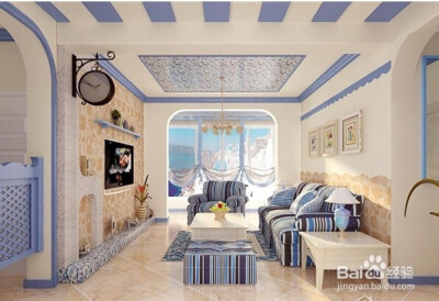 地中海风格客厅装修设计