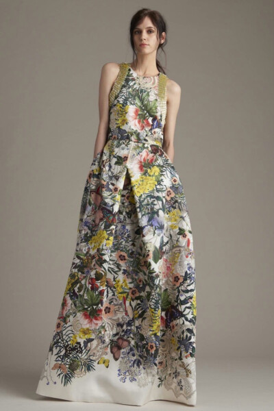 Monique Lhuillier Resort 2016——百花争艳