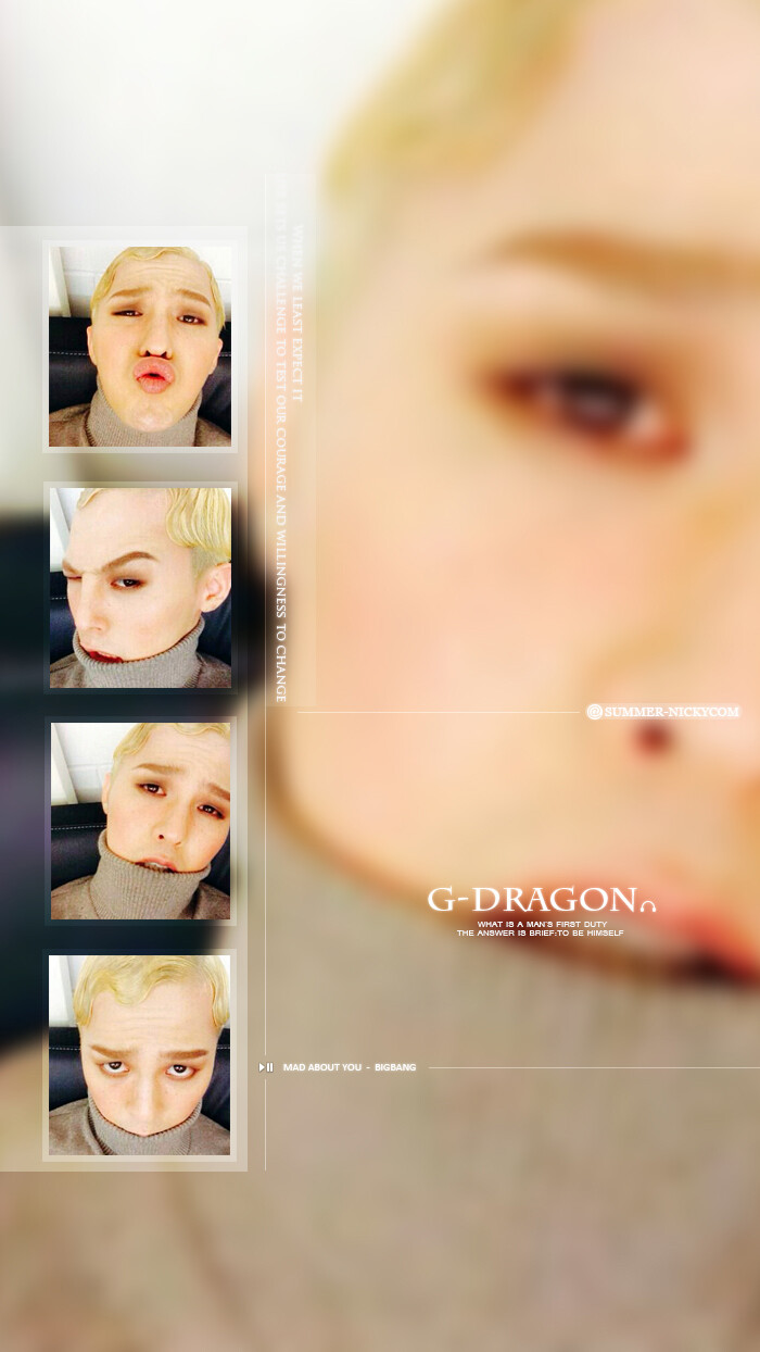 G-DRAGON权志龙#bigbang#原创高清手机壁纸#微博:SUMMER_NICKYCOM原创#iPhone#安卓#锁屏#桌面#黑白壁纸