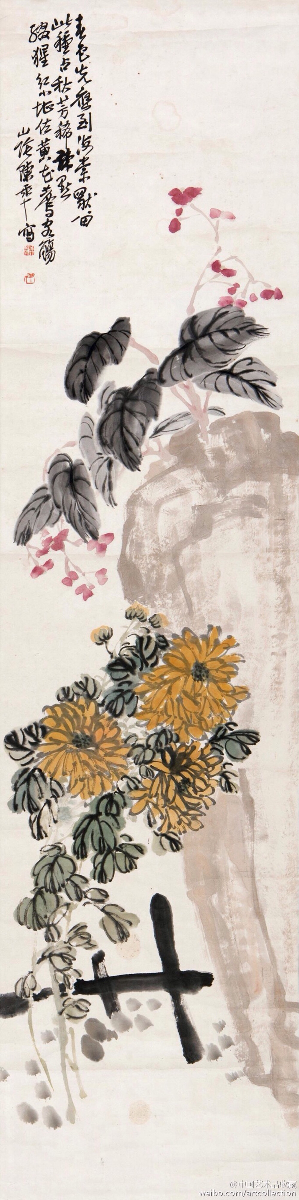 陈半丁花鸟画真迹图片