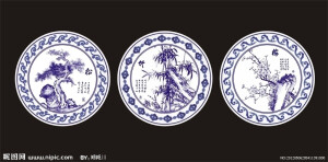 青花瓷又称白地青花瓷，常简称青花，汉族陶瓷烧制工艺的珍品。是中国瓷器的主流品种之一，属釉下彩瓷。青花瓷是用含氧化钴的钴矿为原料，在陶瓷坯体上描绘纹饰，再罩上一层透明釉，经高温还原焰一次烧成。钴料烧成后呈蓝色，具有着色力强、发色鲜艳、烧成率高、呈色稳定的特点。原始青花瓷于唐宋已见端倪，成熟的青花瓷则出现在元代景德镇的湖田窑。明代青花成为瓷器的主流。清康熙时发展到了顶峰。明清时期，还创烧了青花五彩、孔雀绿釉青花、豆青釉青花、青花红彩、黄地青花、哥釉青花等衍生品种。