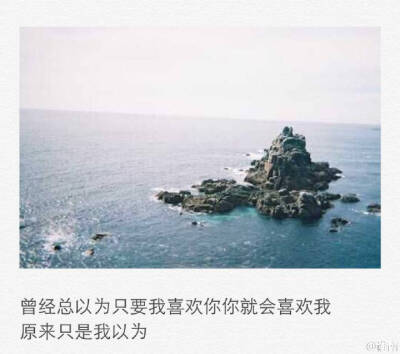 曾经总以为只要我喜欢你你就会喜欢我 但那只是我以为