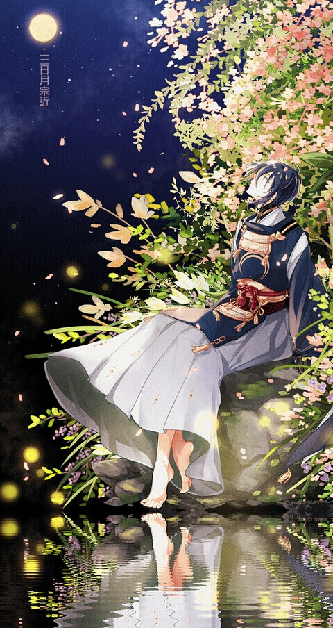 【侵刪】 画师| るみ _id=50755081 #pixiv#插画#手绘#三日月宗进#壁纸#同人#半次元#游戏#漫画#