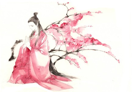 不识君谁怜天下， 为谁研月貌华容