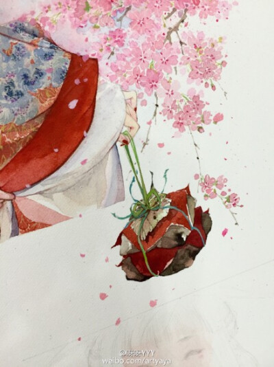 插画家——呀呀，代表作品《花·女词》《唯墨》《薄姬》《青瓷》等