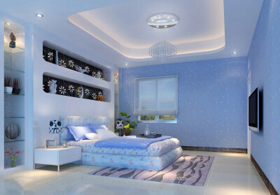 地中海风格的卧室，是每个女孩的梦想，超级棒！