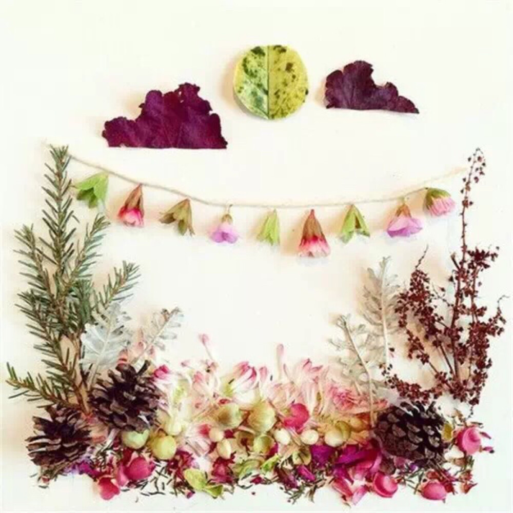 大自然中的缤纷色彩让我们的视野与生活得以更为多彩。艺术家Bridget Beth Collins 就以各式花草菌木为素材，辅以创意的灵感，把它们重新解构、重组，藉缤纷的素材妆点出一瓣一叶的生命力，让来自于植物的朝气有了得以展现出动物们活力的创意。