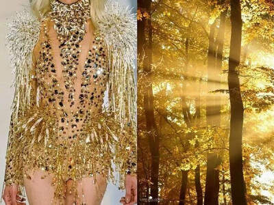 俄罗斯博主Liliya Hudyakova，一个灵感泉涌执行力超强的姑娘，她竟然把好多时装的灵感来源都扒出来了。我不知道她是用什么手段将这些衣服都找到对应的风景照片做原型，这一定是相当大的工作量，而且两者往往是那么的…