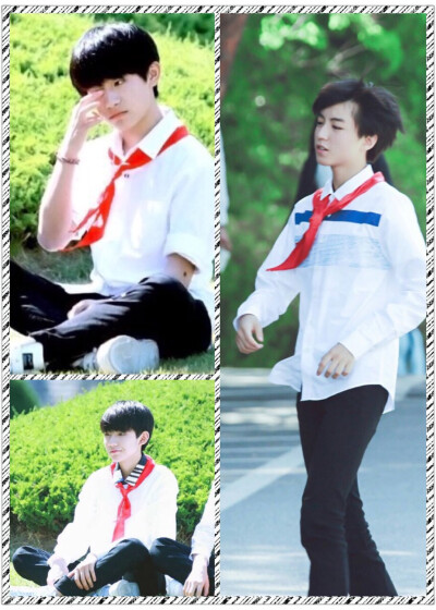 #TFBOYS#小三只 韩国 红领巾 帅气