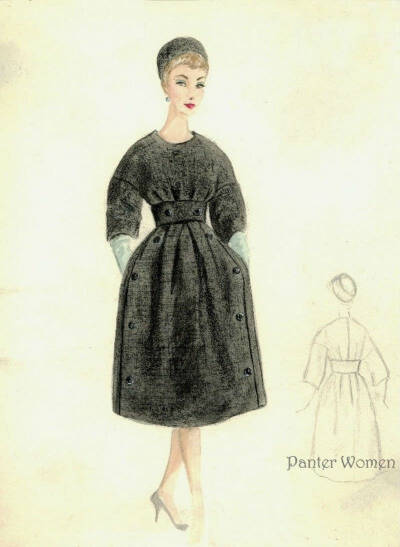 美国知名的奢侈品百货精品店Bergdorf Goodman 70年代时的服饰单品插画