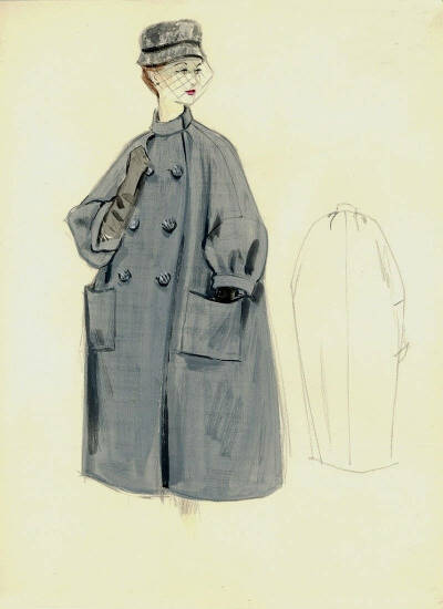 美国知名的奢侈品百货精品店Bergdorf Goodman 70年代时的服饰单品插画