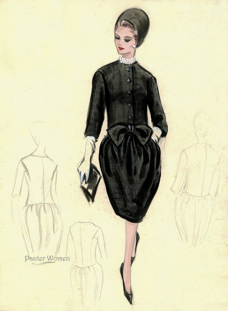 美国知名的奢侈品百货精品店Bergdorf Goodman 70年代时的服饰单品插画