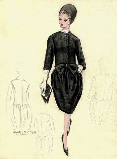 美国知名的奢侈品百货精品店Bergdorf Goodman 70年代时的服饰单品插画