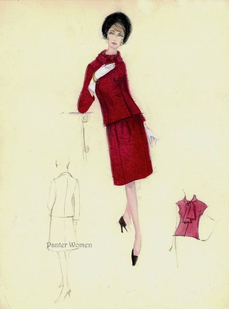 美国知名的奢侈品百货精品店Bergdorf Goodman 70年代时的服饰单品插画