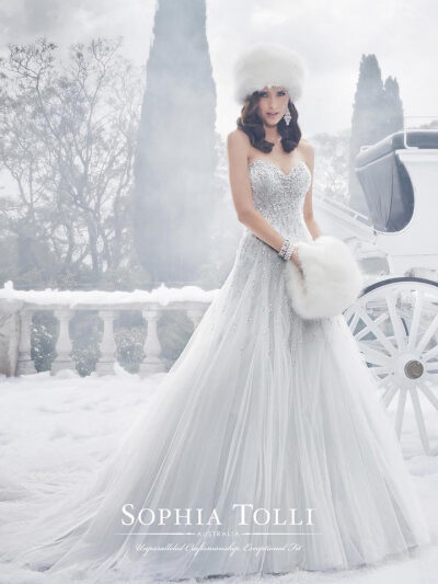 Sophia Tolli 2015 AW Bridal Collection——冰雪中的嫁衣