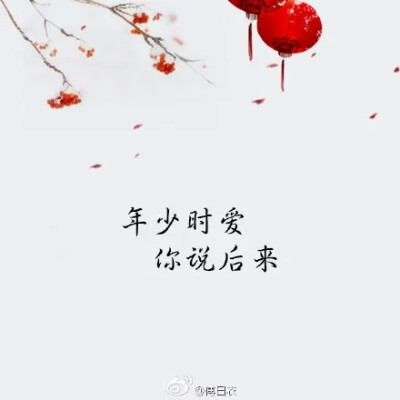 年少时爱，你说后来