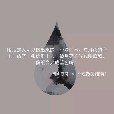 《一个短篇的抒情诗》